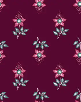 Maroon Floral Drop
