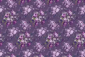 Purple Floral Scatter Print