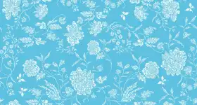 Blue Toile Floral
