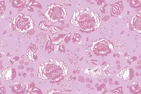 Monotone Floral Outline Repeat