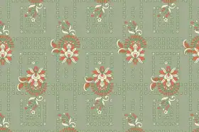 Olive Heritage Floral Jaal