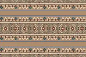 Traditional Floral Jaal & Border Seamless Textile Pattern Set