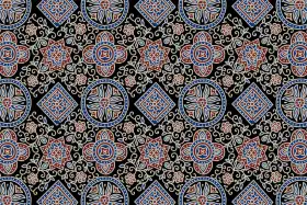 Ethnic Geometric Ajrakh Textile Pattern