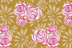 Rose Floral Seamless Textile Pattern