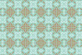 Aqua Floral Tile