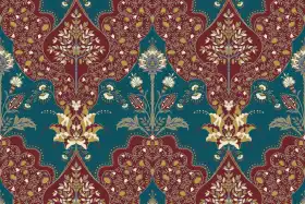 Mughal Floral Ornamental Repeat