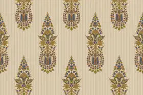 Ornamental Panel Stripe Print