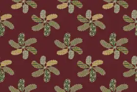 Bagru Geometric Floral Seamless Textile Pattern