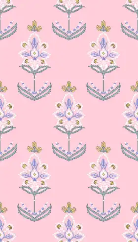 Symmetrical Floral  Print