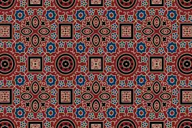 Ajrakh Floral Geometry Seamless Textile Pattern