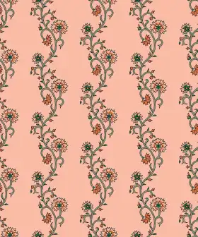 Diagonal Floral Vine Seamless Print