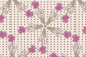 Floral with Polka Dot Background