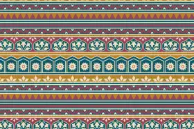Ethnic Geometric Tile Textile Pattern Kit – Jaal , Buti & Border Pack