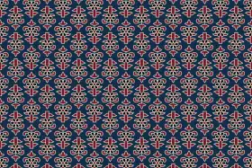 Dabu Style Geometric Repeat Textile Pattern