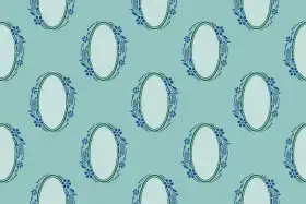 Floral Border Placement Print