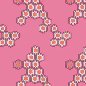 Pink Hexa Motif
