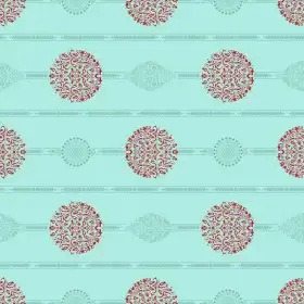 Ornamental Medallion Stripe Print