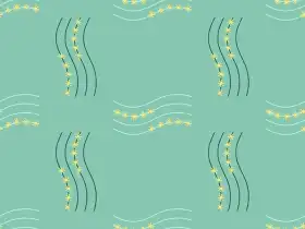 Abstract Floral Wave Repeat Pattern