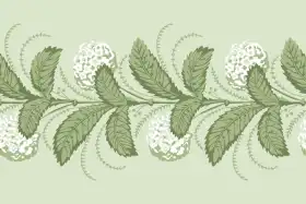 Indian Botanical Vine Floral Seamless Textile Pattern