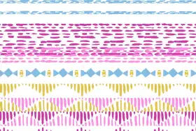 Abstract Tribal Stripe Border Textile Pattern