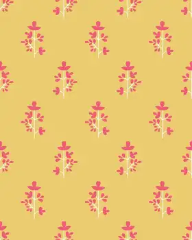 Yellow Folk Floral