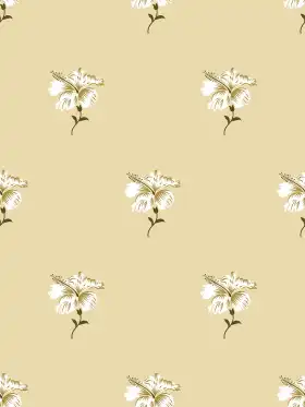 Minimal Hibiscus Floral Placement Print