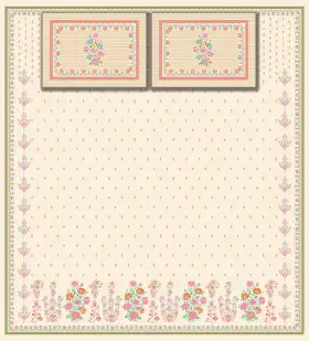Minimal Floral Border Bedsheet