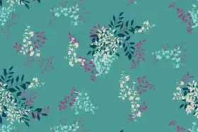 Modern Teal Botanical