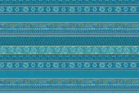 Ethnic Floral Border Stripe Pattern