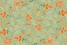 Sanganeri Floral Vine Seamless Textile Pattern