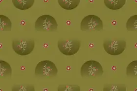 Circular Motif Leaf Print