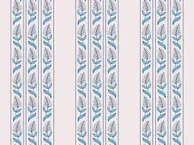 Botanical Vertical Stripe Border Print