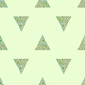 Ethnic Paisley Corner Motif Print
