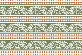 Decorative Floral Border Textile Pattern