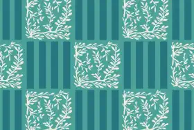 Leaf Frame Stripe Fusion Print