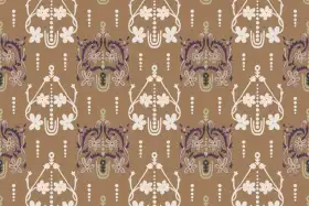 Ornamental Floral Panel Print