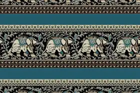 Rajasthani Elephant Border Print