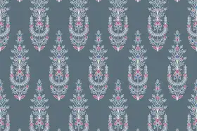 Dabu Leaf Butti Seamless Textile Pattern