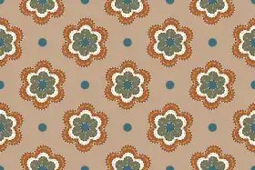 Bagru Floral Butti Seamless Textile Pattern
