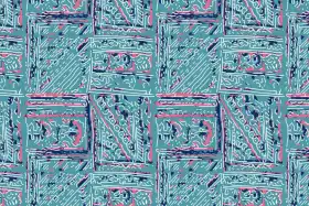 Decorative Floral Corner Seamless Textile Pattern