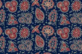 Floral  Ajrakh Jaal Design