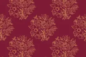 Elegant Floral Outline Textile Pattern Kit – Buti & Border Pack