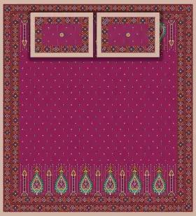 Royal Paisley Border Bedsheet