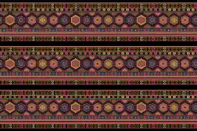 Kalamkari Ethnic Border Textile Pattern