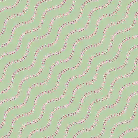 Flowing Leafy Vine Zigzag Print