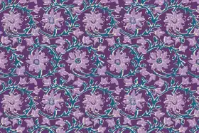 Sanganeri Floral Vine Seamless Textile Pattern